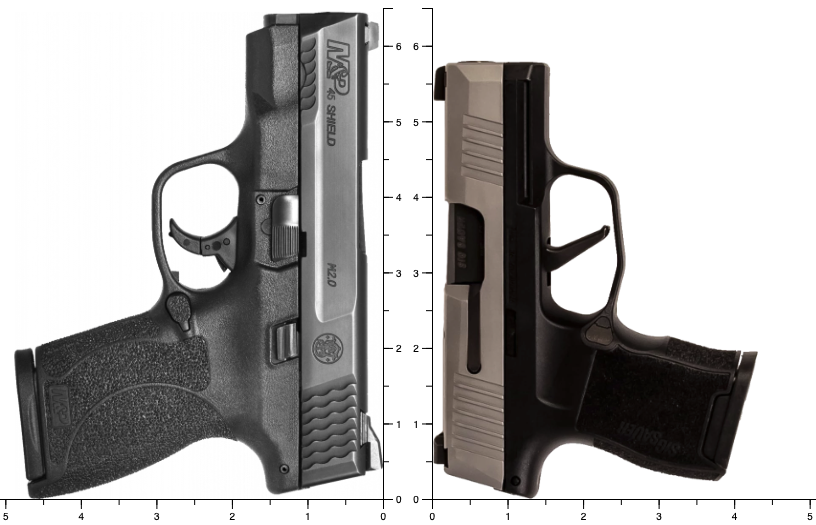 A Size Comparison of Sig P365 and Smith & Wesson M&P Shield